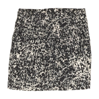 Black Graphic Mini Skirt