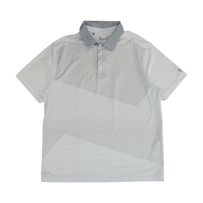 White Chevron Short Sleeve Polo
