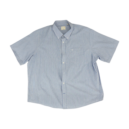 Blue Striped Short Sleeve Button Down