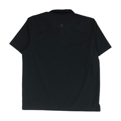 Black Solid Short Sleeve Polo