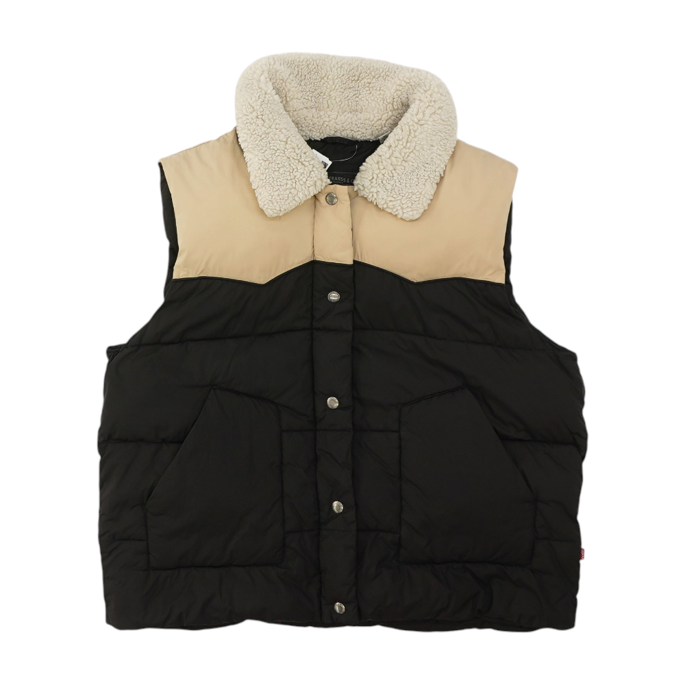 Black Color Block Vest