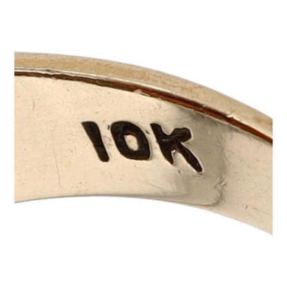 10K Yellow Gold Brown Stone Fashion Ring