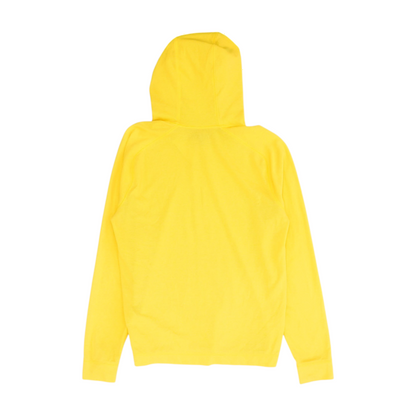 Yellow Solid Hoodie Pullover