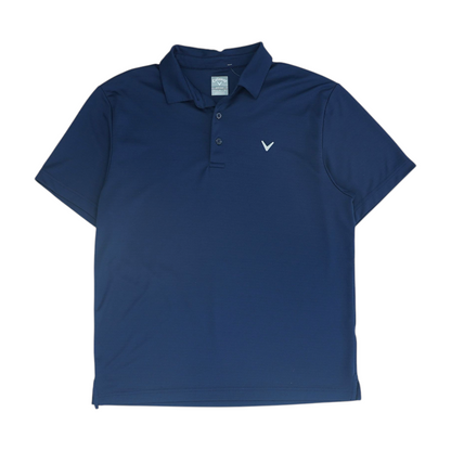 Navy Solid Short Sleeve Polo