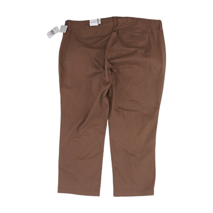 Brown Plus Straight Pants