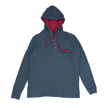 Gray Solid Hoodie Pullover