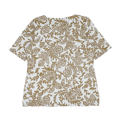 White Floral Blouse