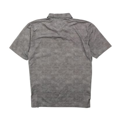 Gray Polka Dot Short Sleeve Polo