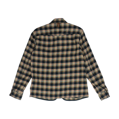 Tan Plaid Flannel Button Down
