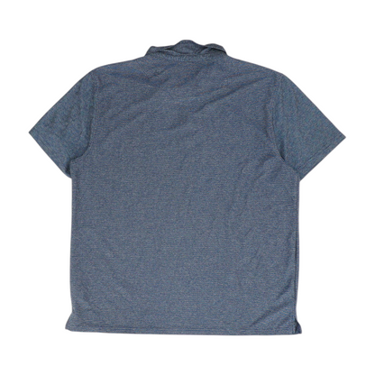Navy Print Short Sleeve Polo
