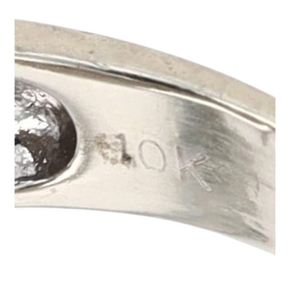 10K White Gold Diamond Band