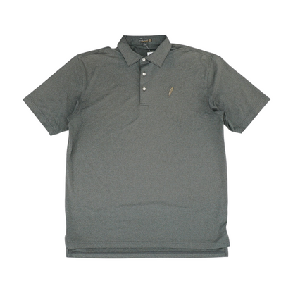 Gray Solid Short Sleeve Polo