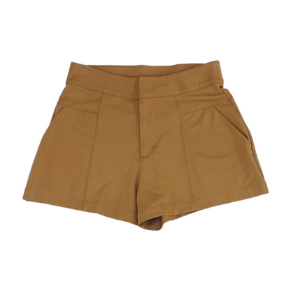 Brown Solid Chino Shorts