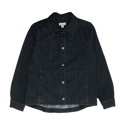 Navy Solid Denim Jacket