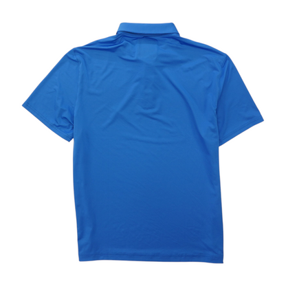Blue Solid Short Sleeve Polo
