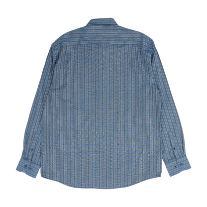 Blue Striped Long Sleeve Button Down
