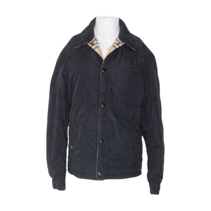 Black Brighton Reversible Quilted Nylon Overshirt