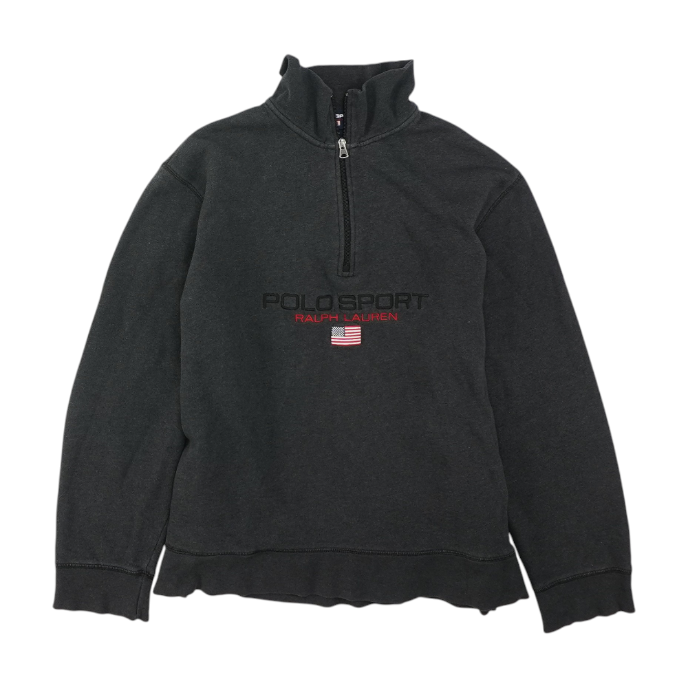 Charcoal Solid 1/4 Zip Pullover