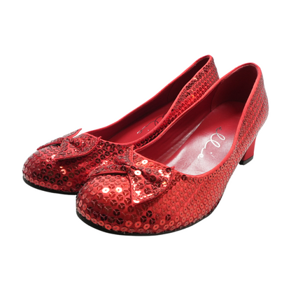 Red Block Heels
