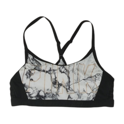 Black Abstract Sports Bra