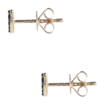 14K Yellow Gold Diamond Stud Earrings