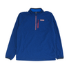Blue Solid 1/4 Zip Pullover