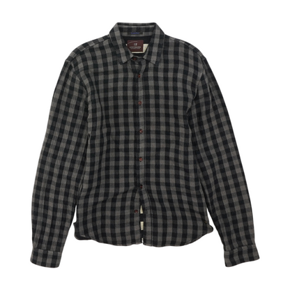 Gray Check Flannel Button Down