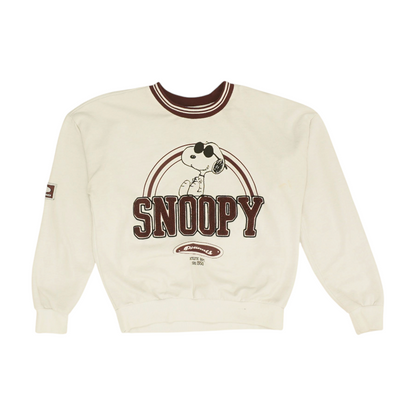 White Solid Sweatshirt Pullover