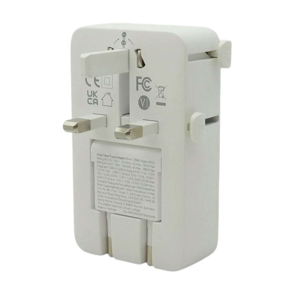 Nano 5-IN-1 20W Travel Charging Adapter