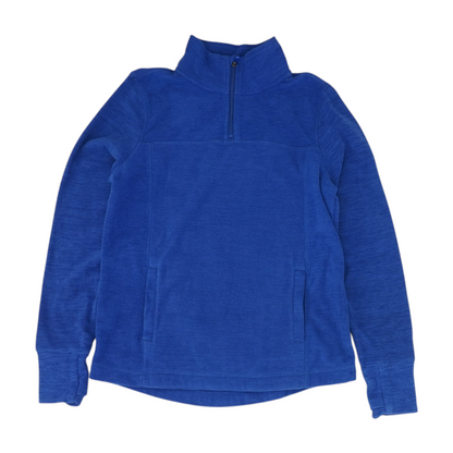 Blue Solid 1/4 Zip Pullover
