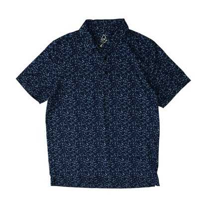 Navy Abstract Short Sleeve Polo