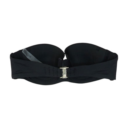 Black Solid Swim Top