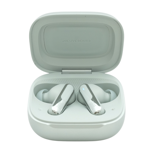 Silver Live Beam 3 Wireless Earbuds