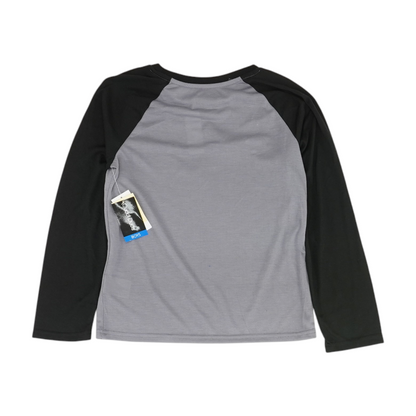 Gray Color Block Pajama Top