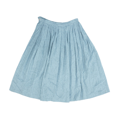 Vintage Gray Pleated Midi Skirt