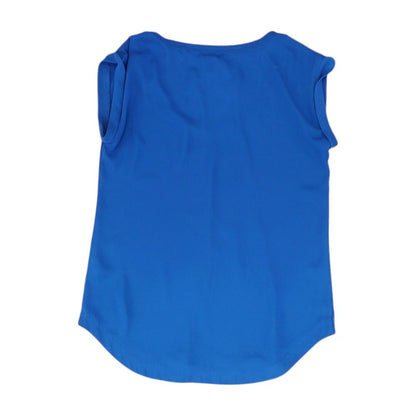 Navy Solid Sleeveless Blouse