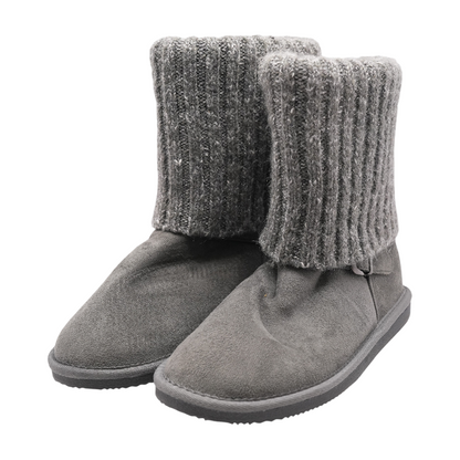Gray Knee-High Boots