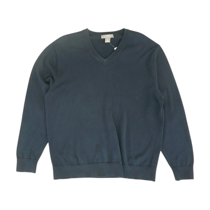 Navy Solid Pullover Sweater