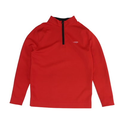 Red Solid 1/4 Zip Pullover