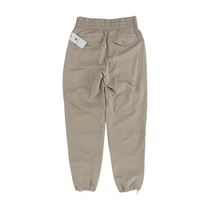 Beige Solid Pants
