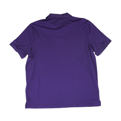Purple Solid Short Sleeve Polo