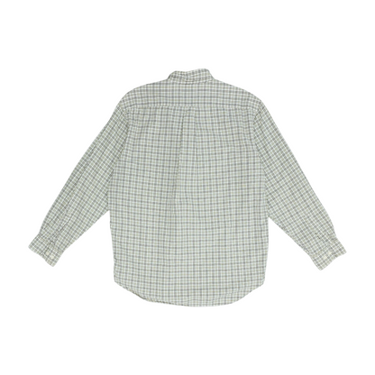 White Check Long Sleeve Button Down
