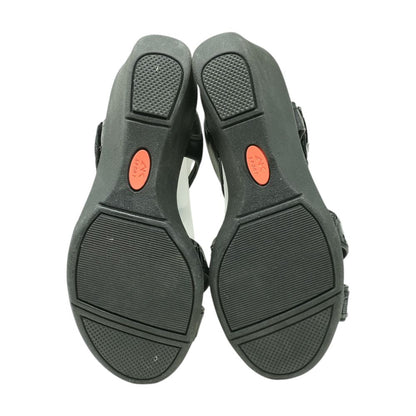 Black Wedged Sandals