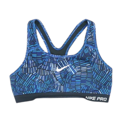 Blue Abstract Sports Bra