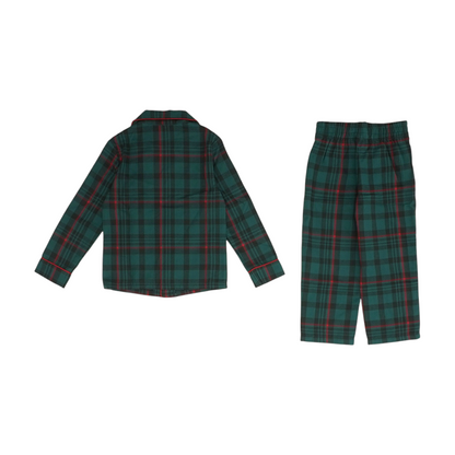 Green Plaid Pajama Set