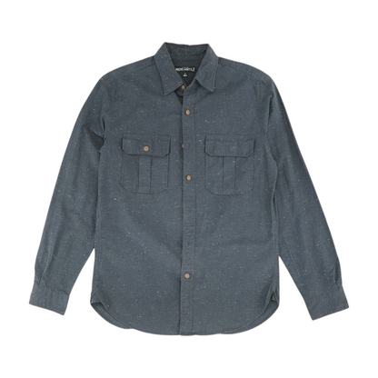 Charcoal Solid Long Sleeve Button Down