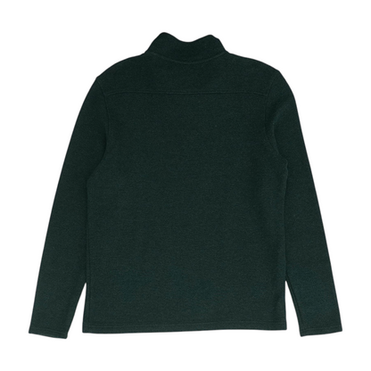 Green Solid 1/4 Zip Sweater