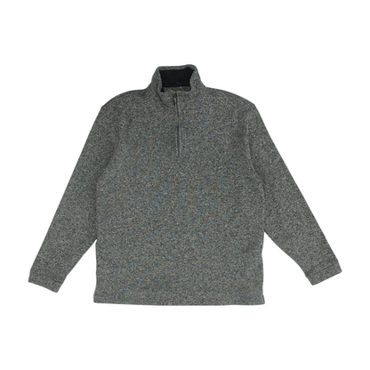 Gray Solid 1/4 Zip Pullover