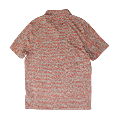 Pink Chevron Short Sleeve Polo