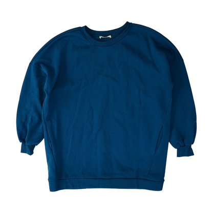 Teal Plus Solid Sweatshirt Pullover